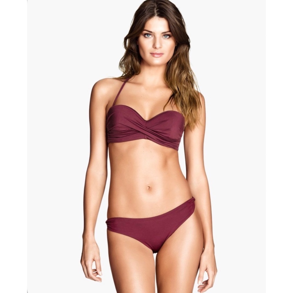 H&M Strapless Swim Bikini Top Sz 12